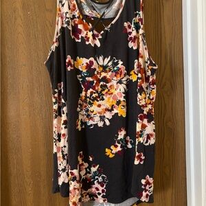 Maurices Floral Tank Top - Black and Multicolor